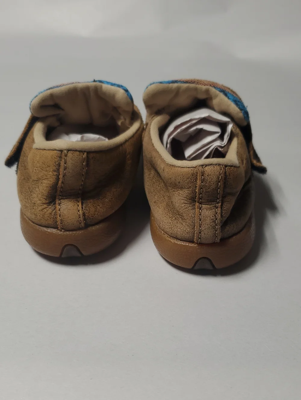 Twisted X Unisex Infant Driving Brown Moccasin Shoe with Colorful Woven Accent 7